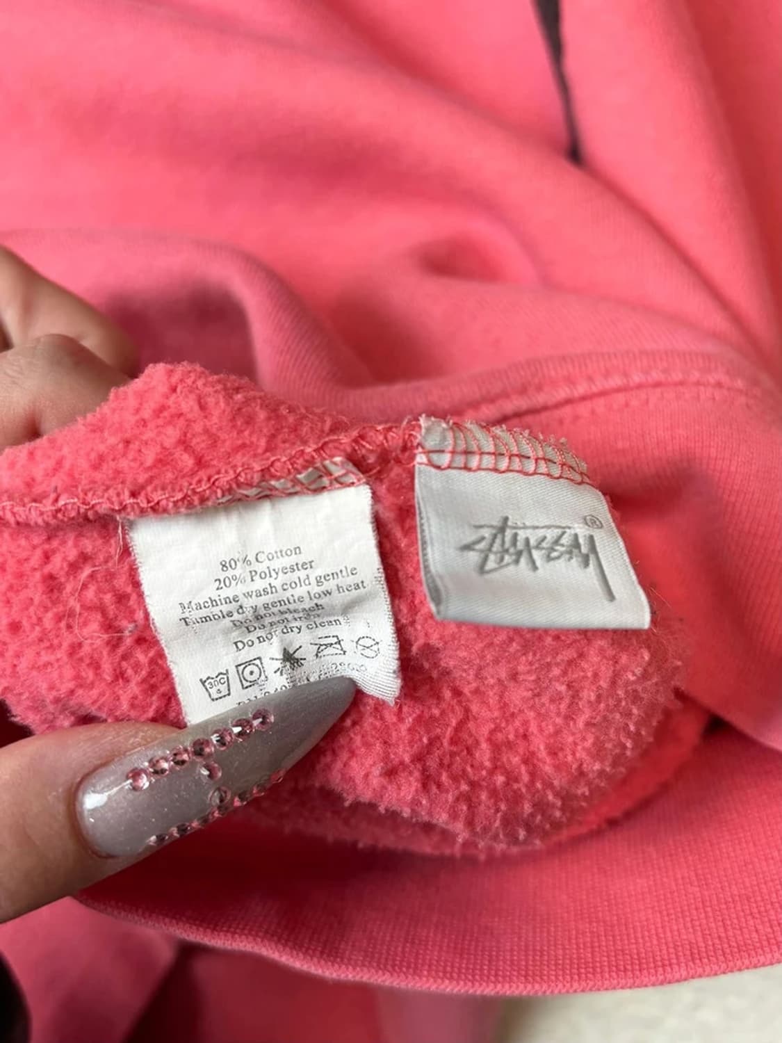 스투시 10's 핑크 자수 로고 스웻 맨투맨 A1625 상품이미지7