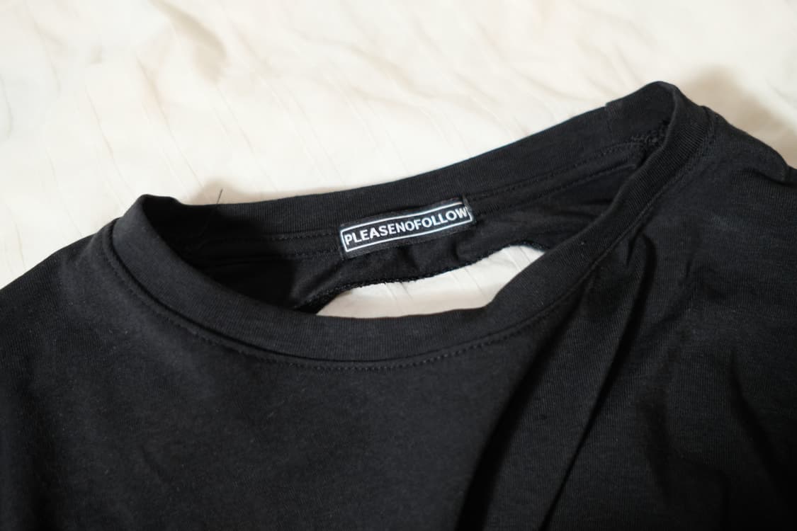 플리즈노팔로우 백리스 탑 블랙 상품이미지3