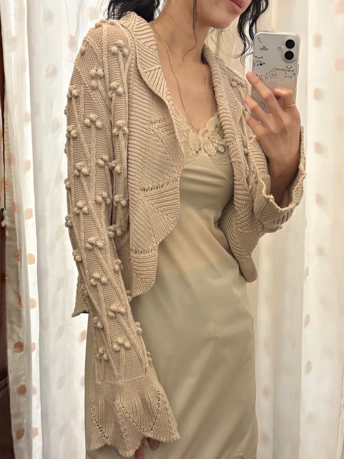 jpn vintage ruffle cardigan 상품이미지2