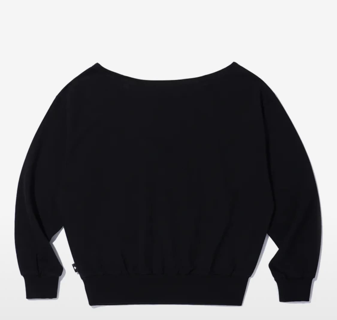 유희) 오프숄더 SWEATSHIRTS BLACK 상품이미지4