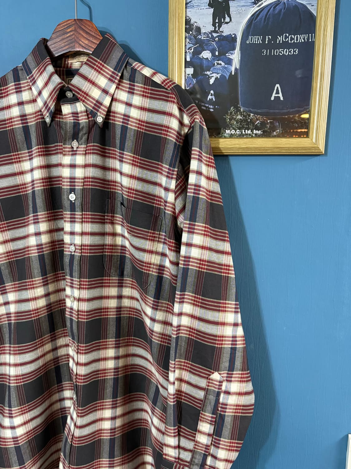 80‘s LL Bean  Check B.D Shirt.  상품이미지2