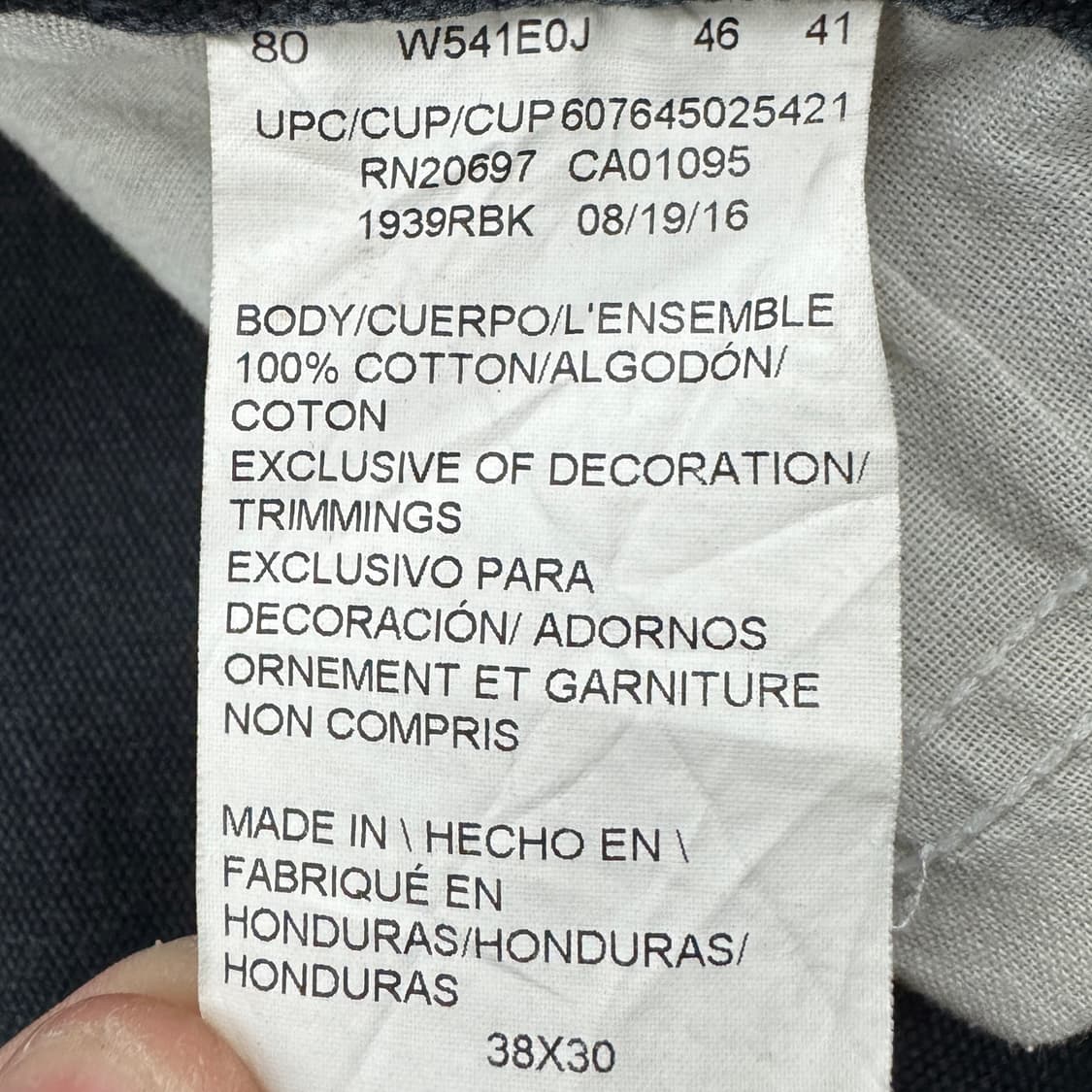 디키즈 OG 카펜터 덕캔버스 페이딩 와이드 워크팬츠 블랙 상품이미지7