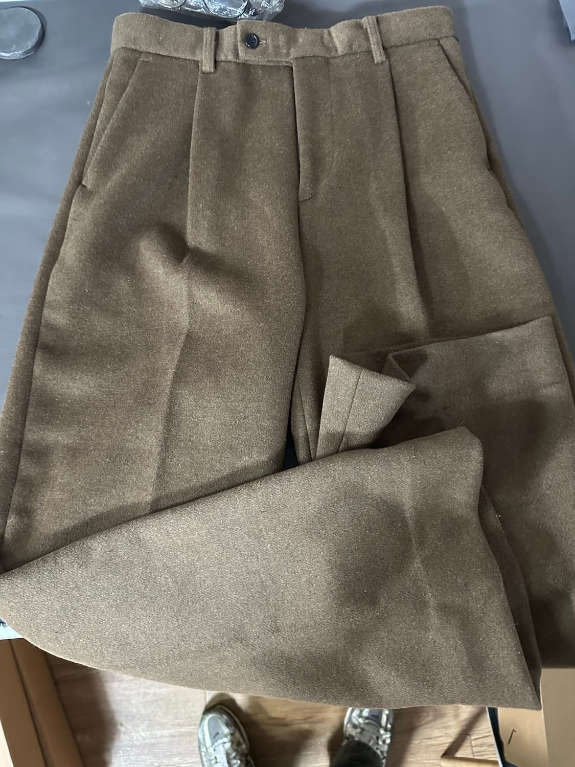 LABEL 라벨 아카이브 모직 울 슬랙스 브라운 4사이즈 상품이미지3