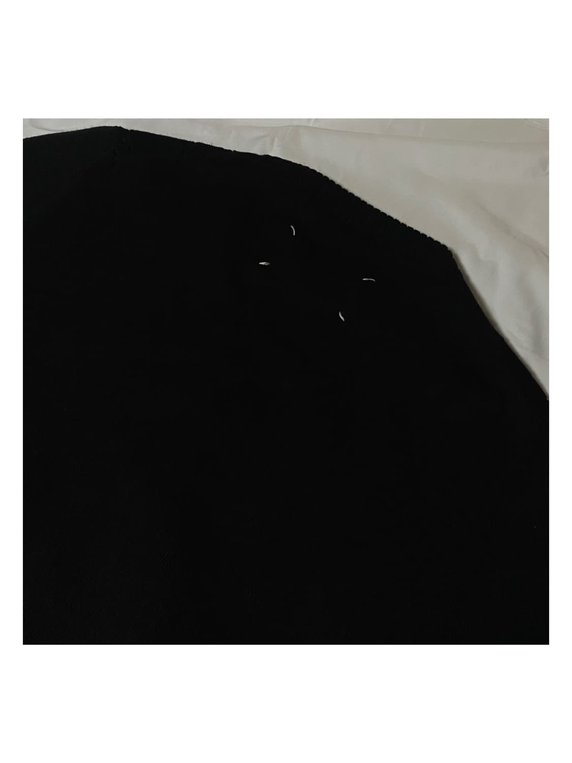 마르지엘라 블랙 캐시미어 펀칭 울 니트 아카이브 아카이브 가디건 엘보패치 상품이미지6