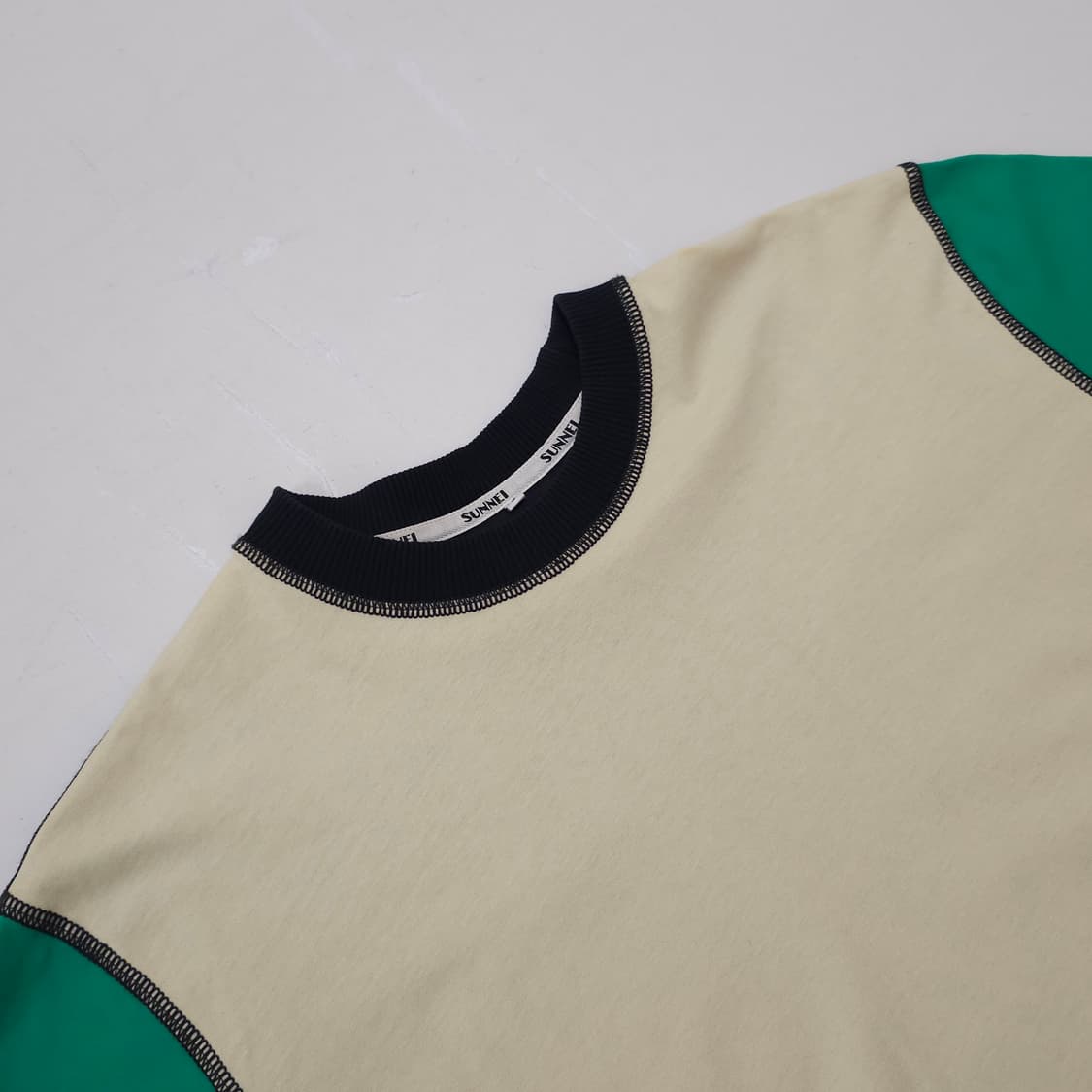 써네이 컬러블록 반팔티 상품이미지2