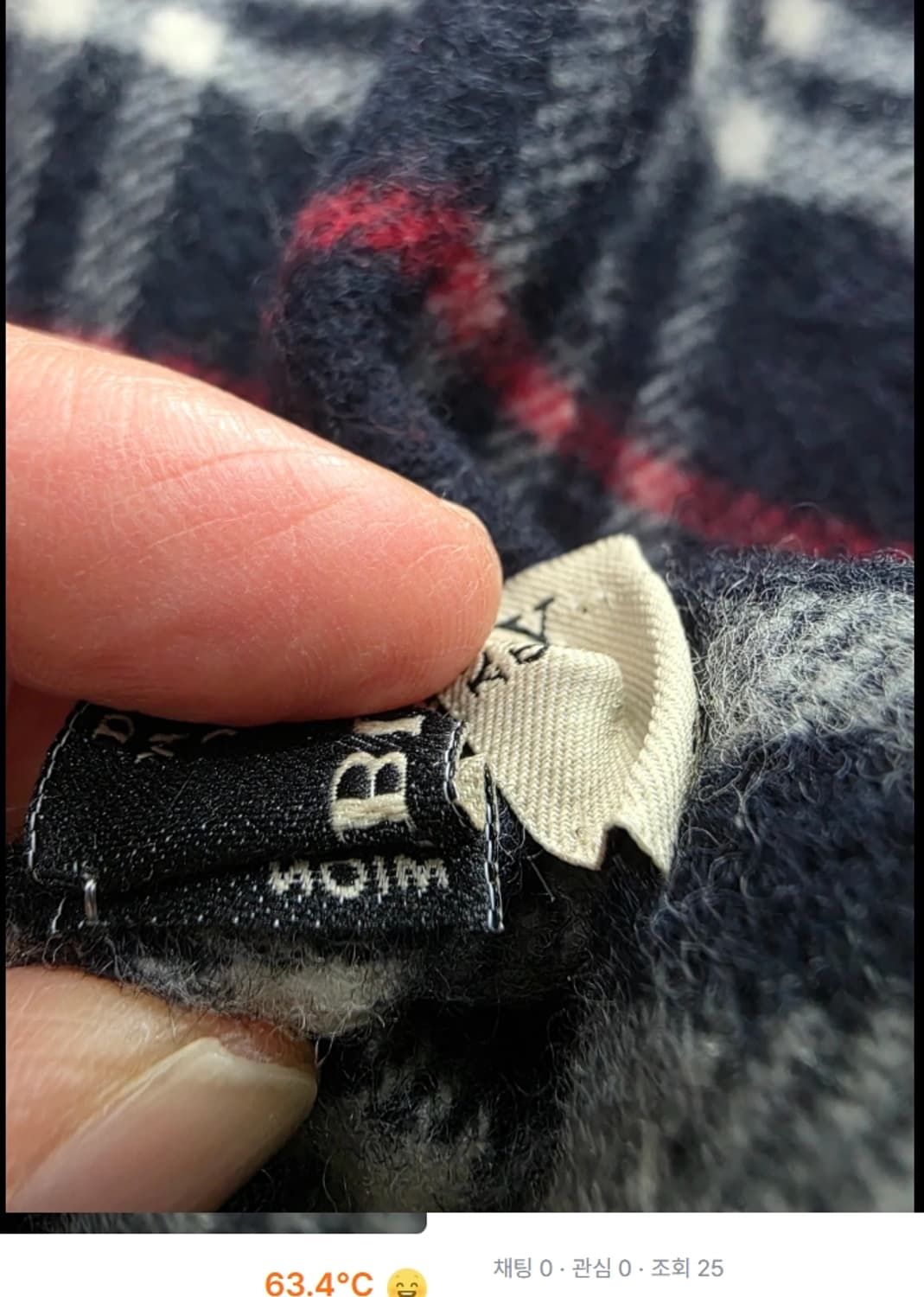 버버리 램스울 체크 머플러 상품이미지9