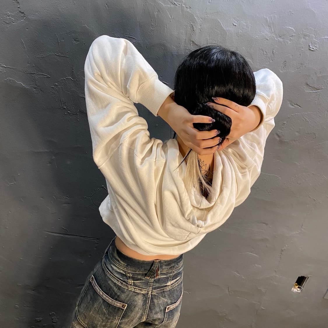 스투시 크롭 후드티 상품이미지7