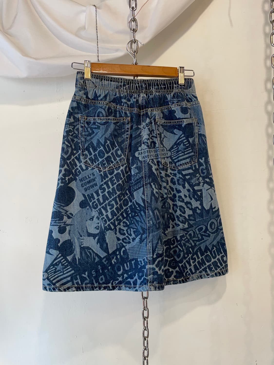 hysteric glamour 히스테릭글래머 카툰 데님 미디 스커트 상품이미지3
