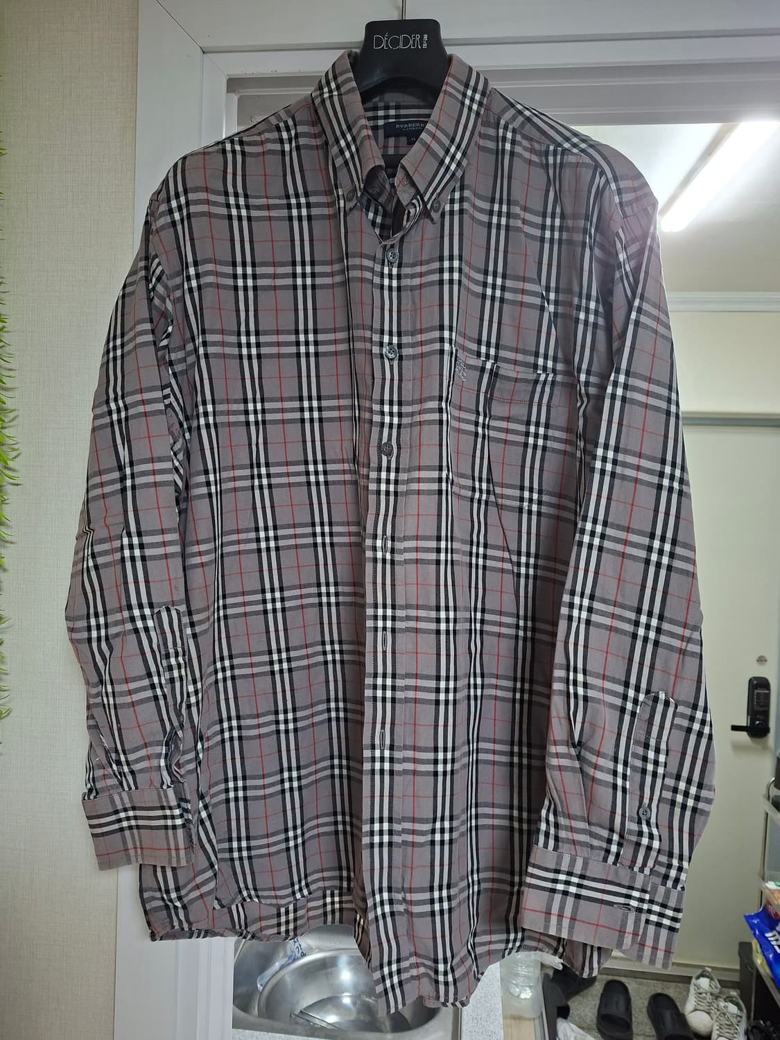 버버리 빈티지 체크셔츠 그레이 XL (110) 상품이미지1