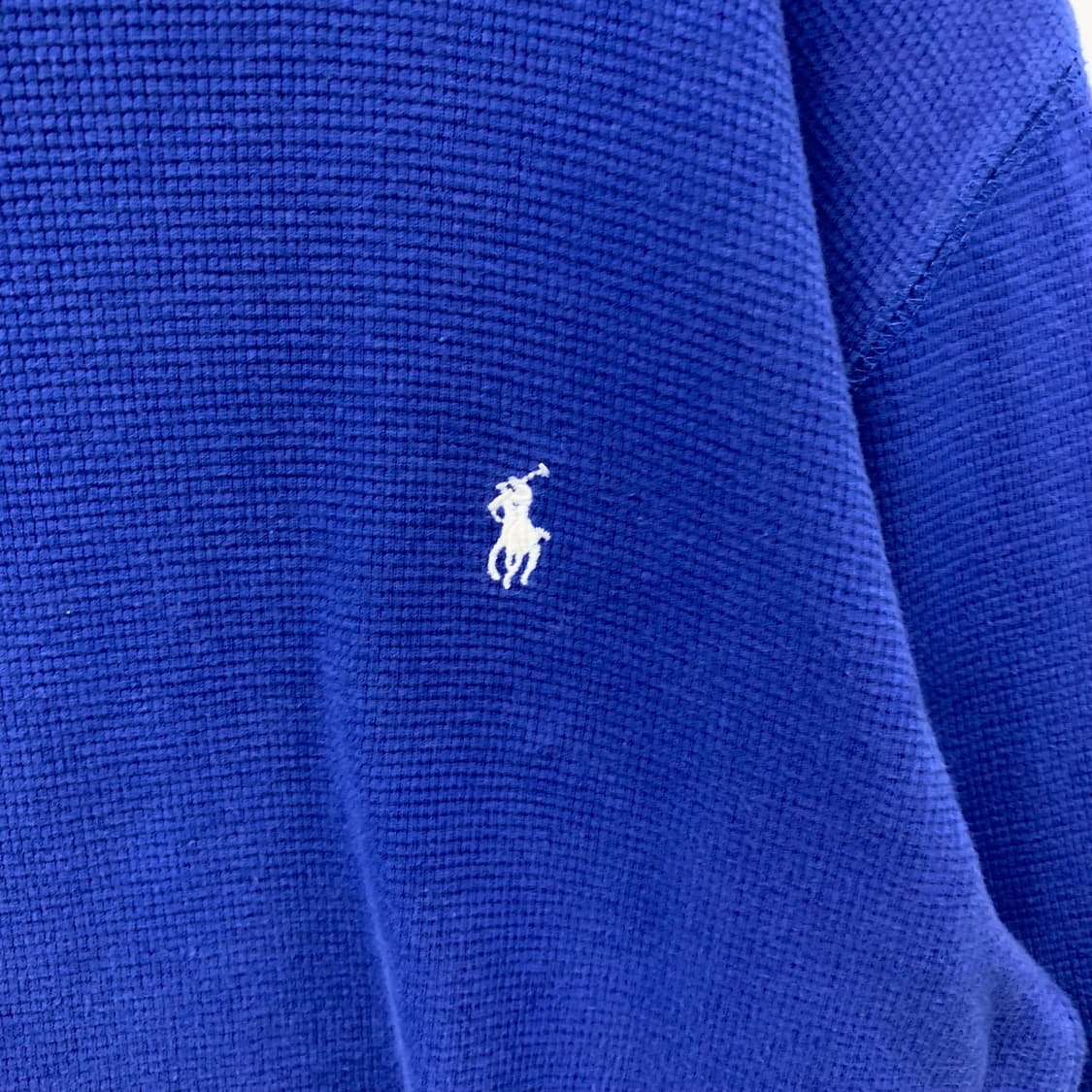 폴로 랄프로렌 화이트포니 블루 와플 니트 상품이미지3