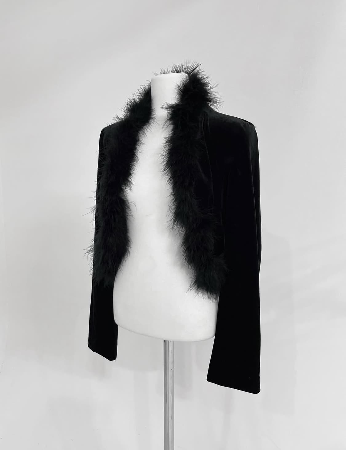 벨벳 퍼 볼레로 가디건 상품이미지1