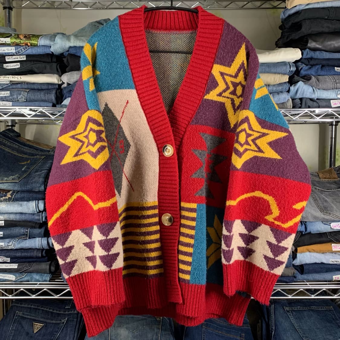 [M] VTG 노르딕 패턴 가디건 상품이미지2