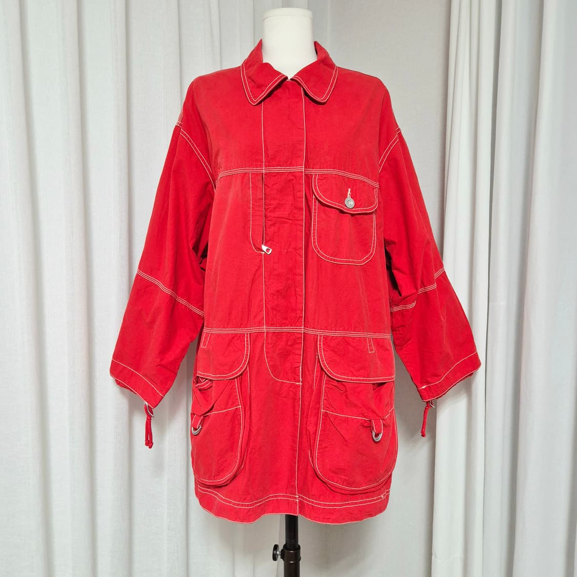 오일릴리 Oilily 오버핏 코튼 자켓 점퍼 (프리사이즈) 상태굿 상품이미지1