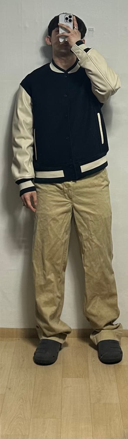 프리즘웍스 카우하이드 레더 바시티자켓 상품이미지5