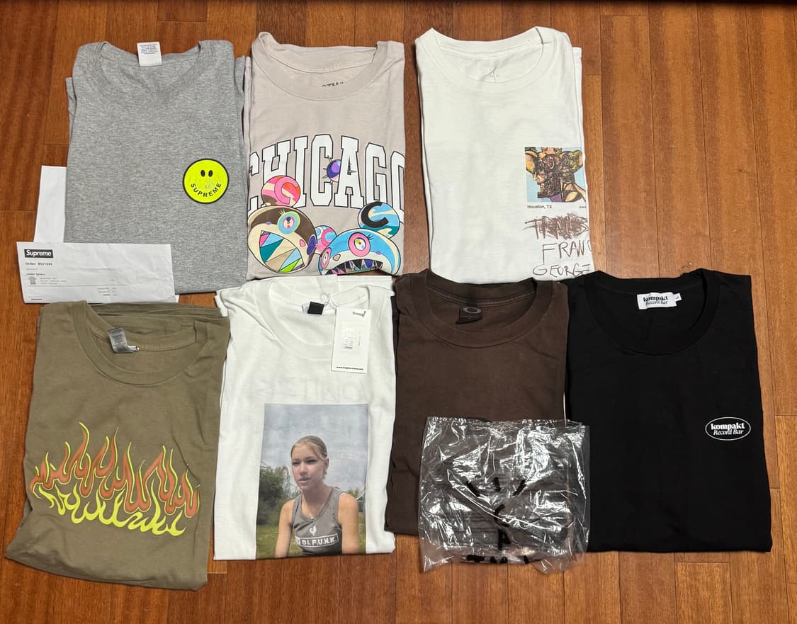 슈프림, 무라카미, 빈지노, 트레비스 스캇 티셔츠 다수 상품이미지1