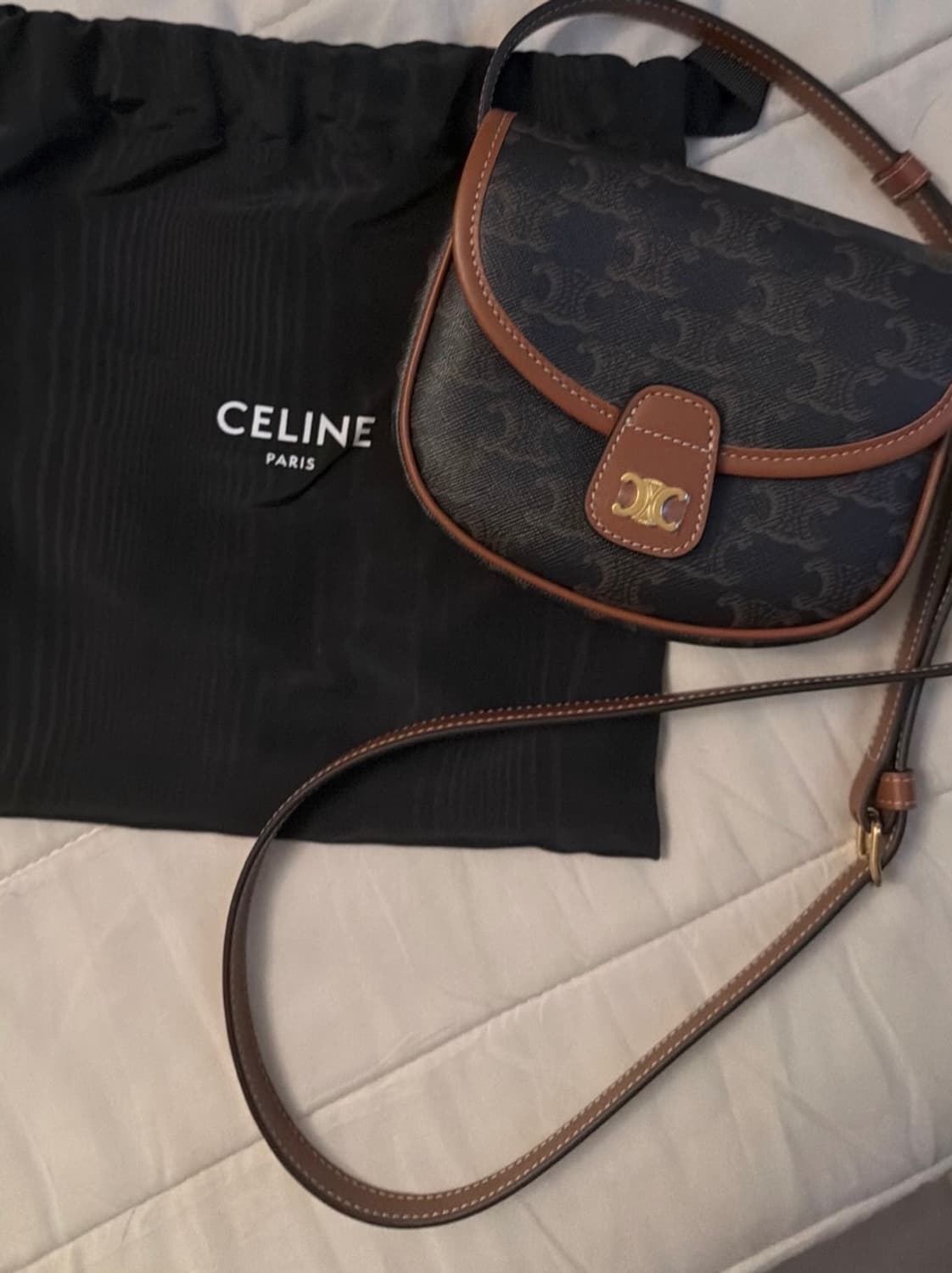 셀린느 미니 베사체 트리옹프 미니 베사체 캔버스 탄 거즘새상품 [정품] 상품이미지1