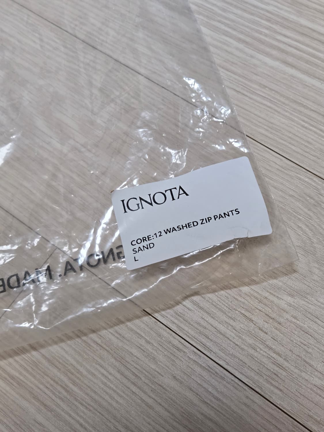 [L]이그노타 CORE:12 WASHED ZIP PANTS (SAND) 상품이미지5