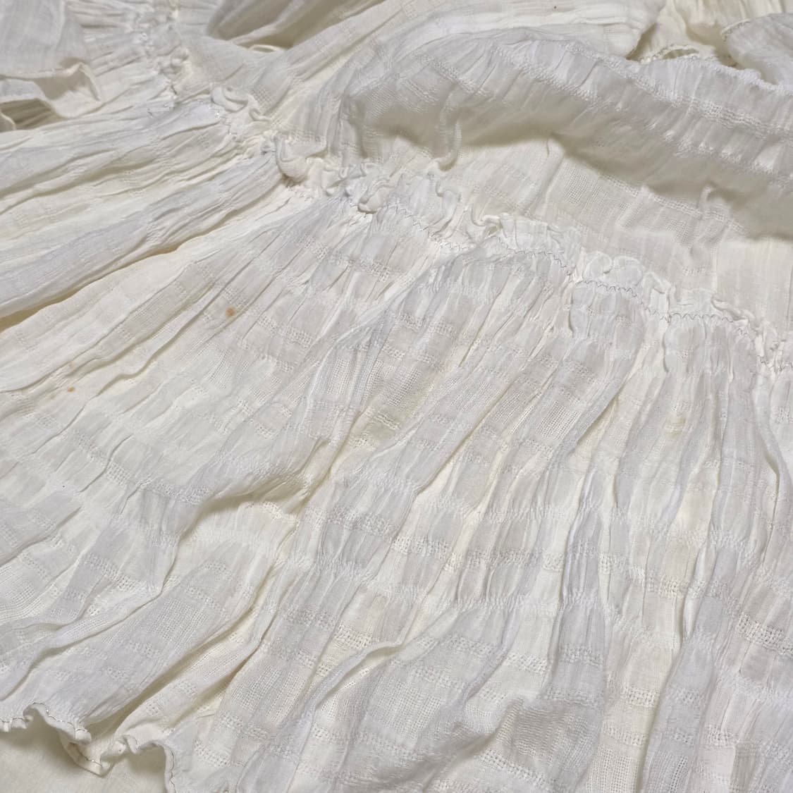 매긴나잇브릿지)빈티지 아이보리 패치워크st 모리걸캉캉 글리터 밴딩롱스커트 상품이미지7