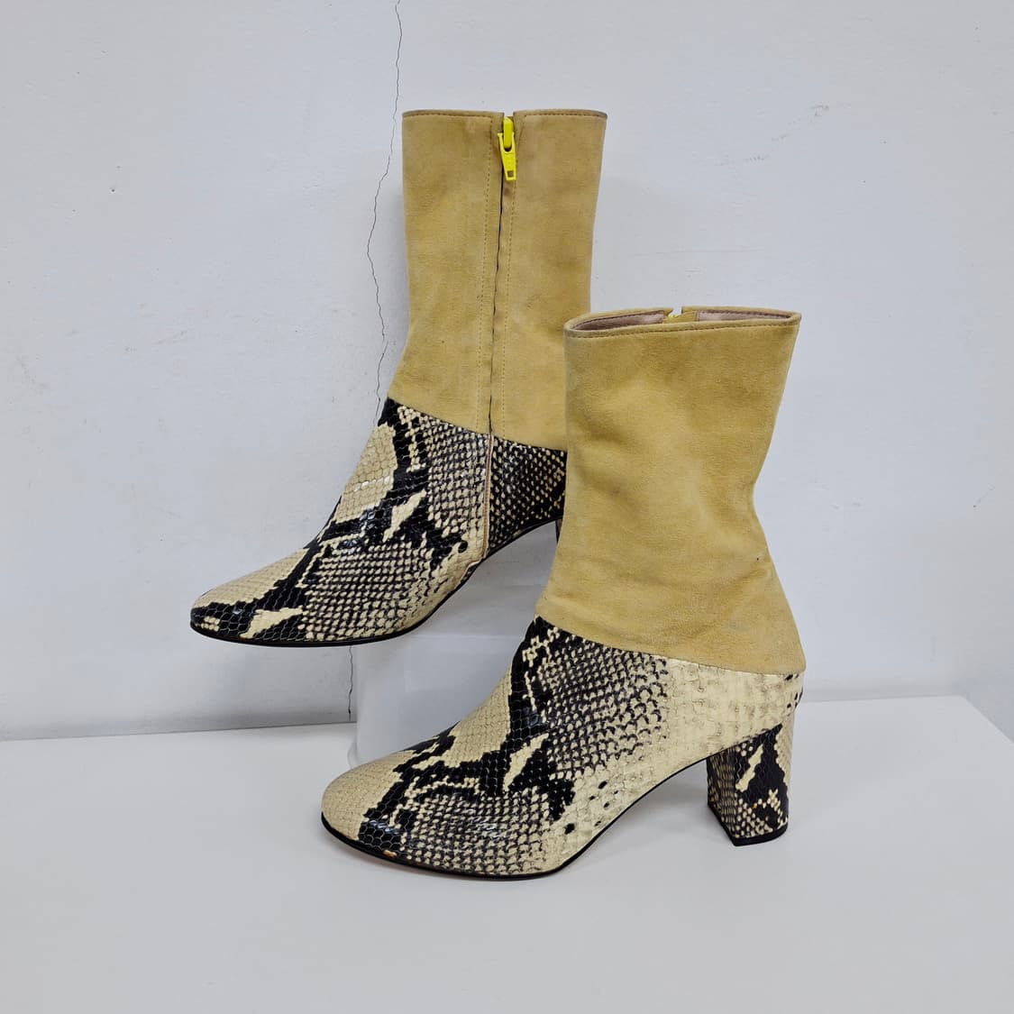 LTRT 레프트라이트 뱀피 스웨이드 여성 앵클 부츠 36.5 235 상품이미지1