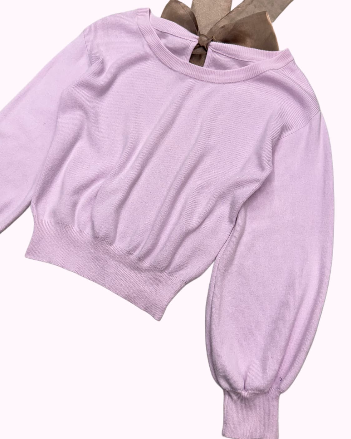 ribbon pink crop knit 상품이미지3