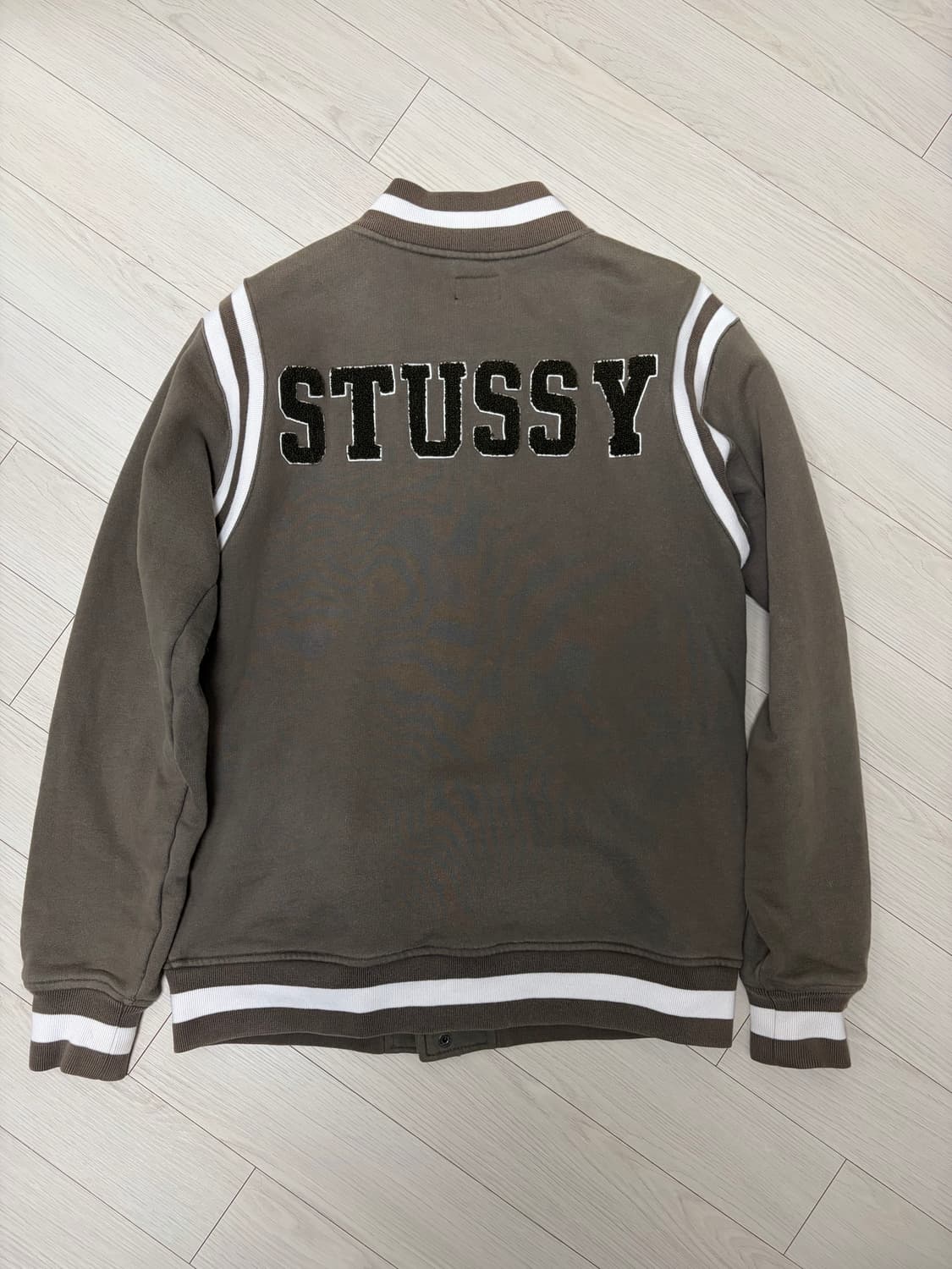 올드스투시 바시티 스타디움 자켓 브라운 m 상품이미지2