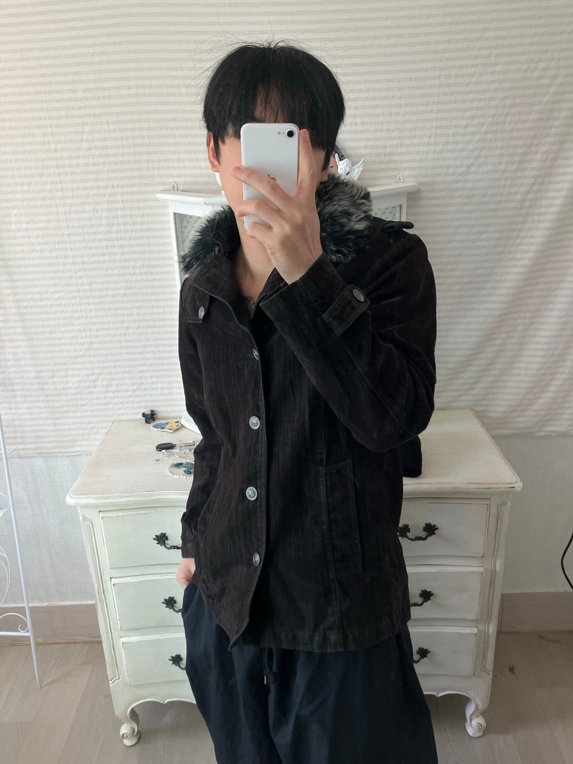 빈티지 레이스 블랙 니트 772 y2k 모리 스트릿 갸루 펑키 일본빈티지 상품이미지8