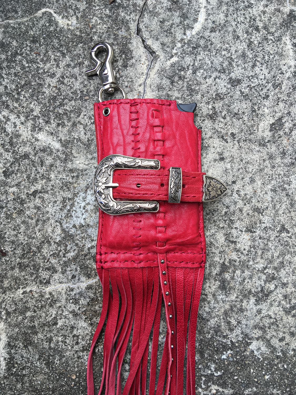 Leather snap card case 상품이미지3