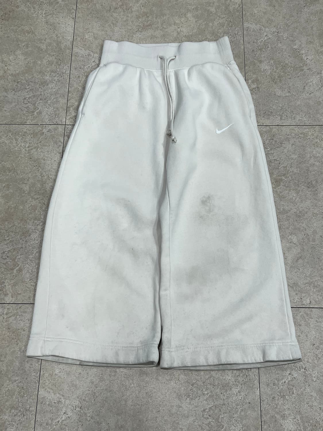 (S) 나이키 우먼스 피닉스 플리스 하이웨이스트 크롭 팬츠 아이보리 상품이미지2