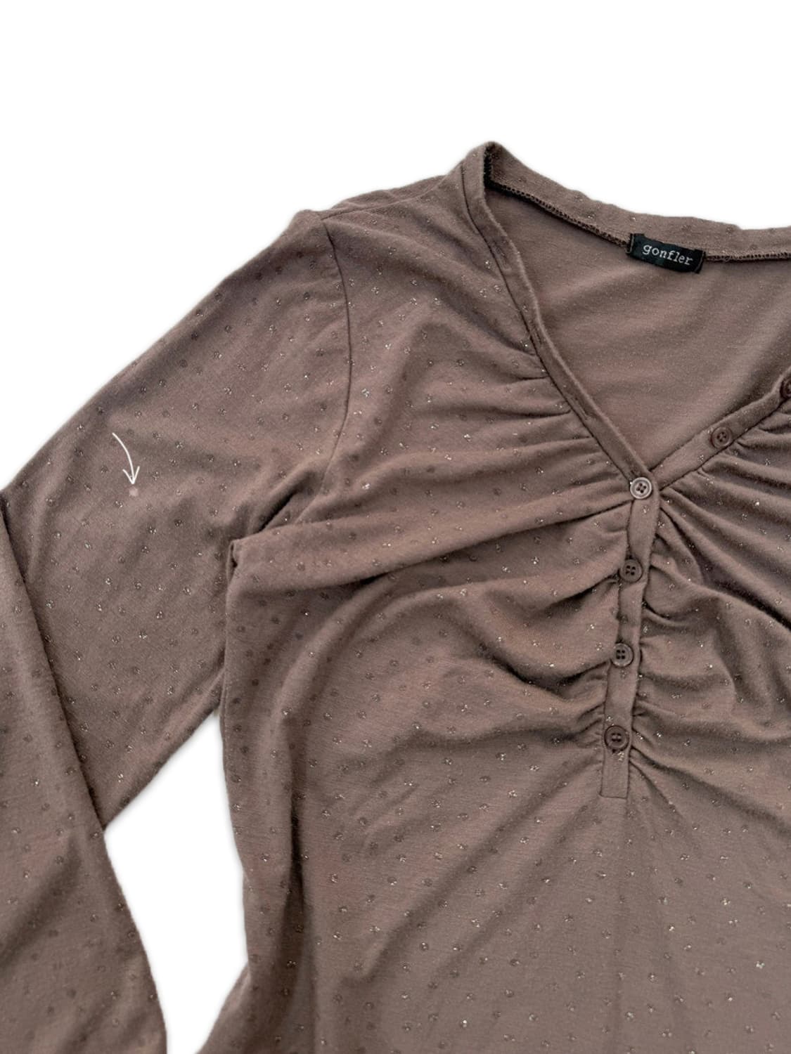 빈티지 브라운 셔랑 긴팔티 상품이미지3