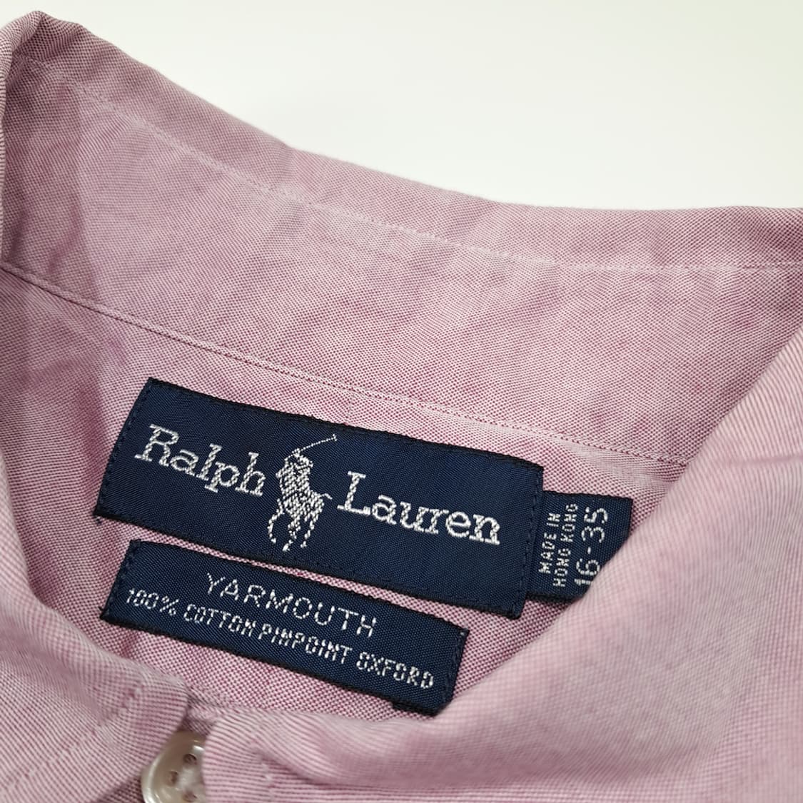 CL776 XL 폴로 90s 홍콩판 핀포인트 더스티핑크 셔츠 남방 상품이미지3