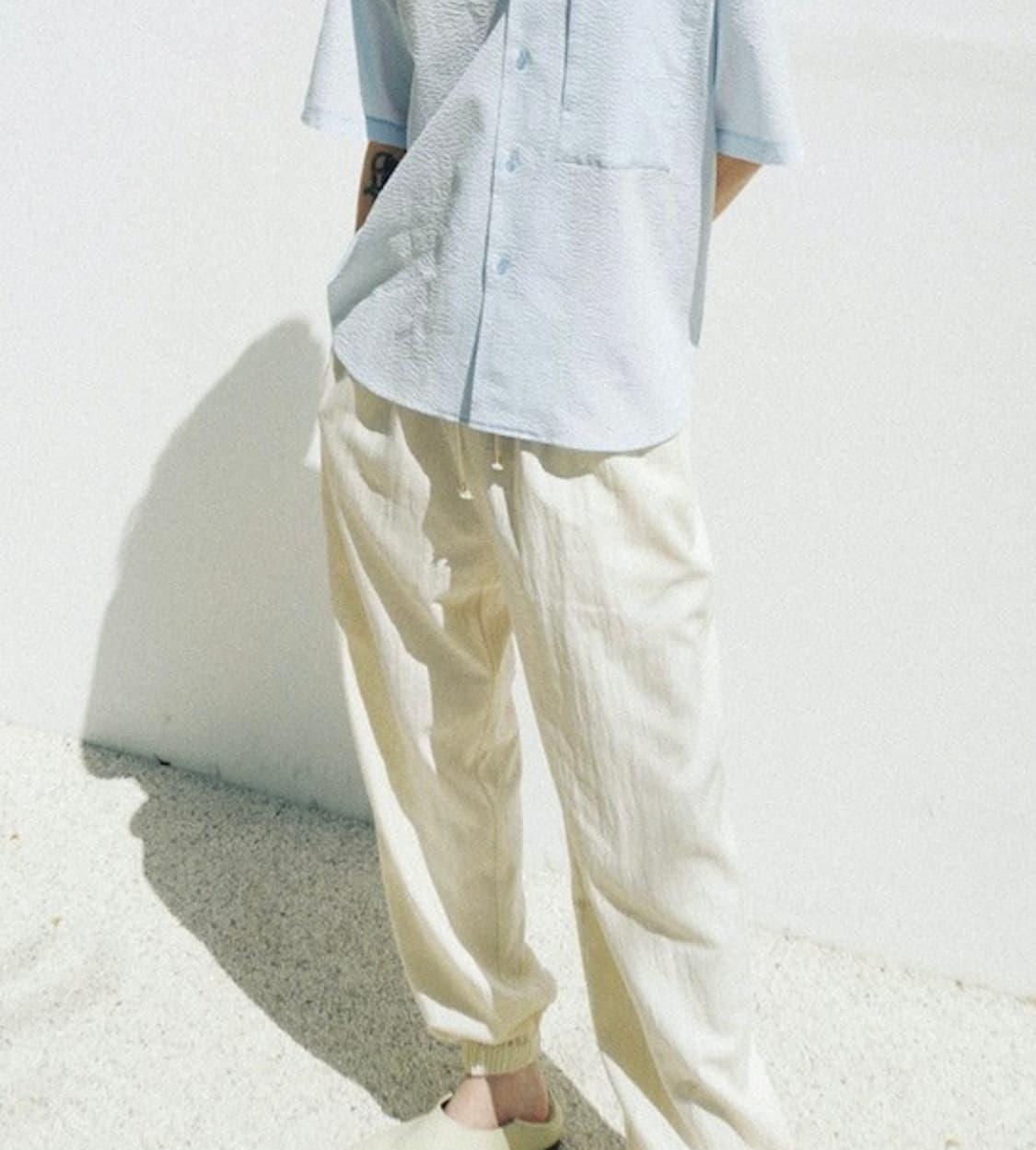 밈더워드로브 크링클 알라딘 조거 팬츠 아이보리 Free사이즈 상품이미지1