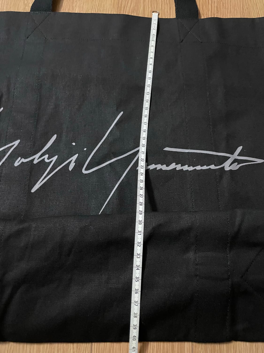 요지 야마모토 블랙 코튼 토트백(새상품) 상품이미지3