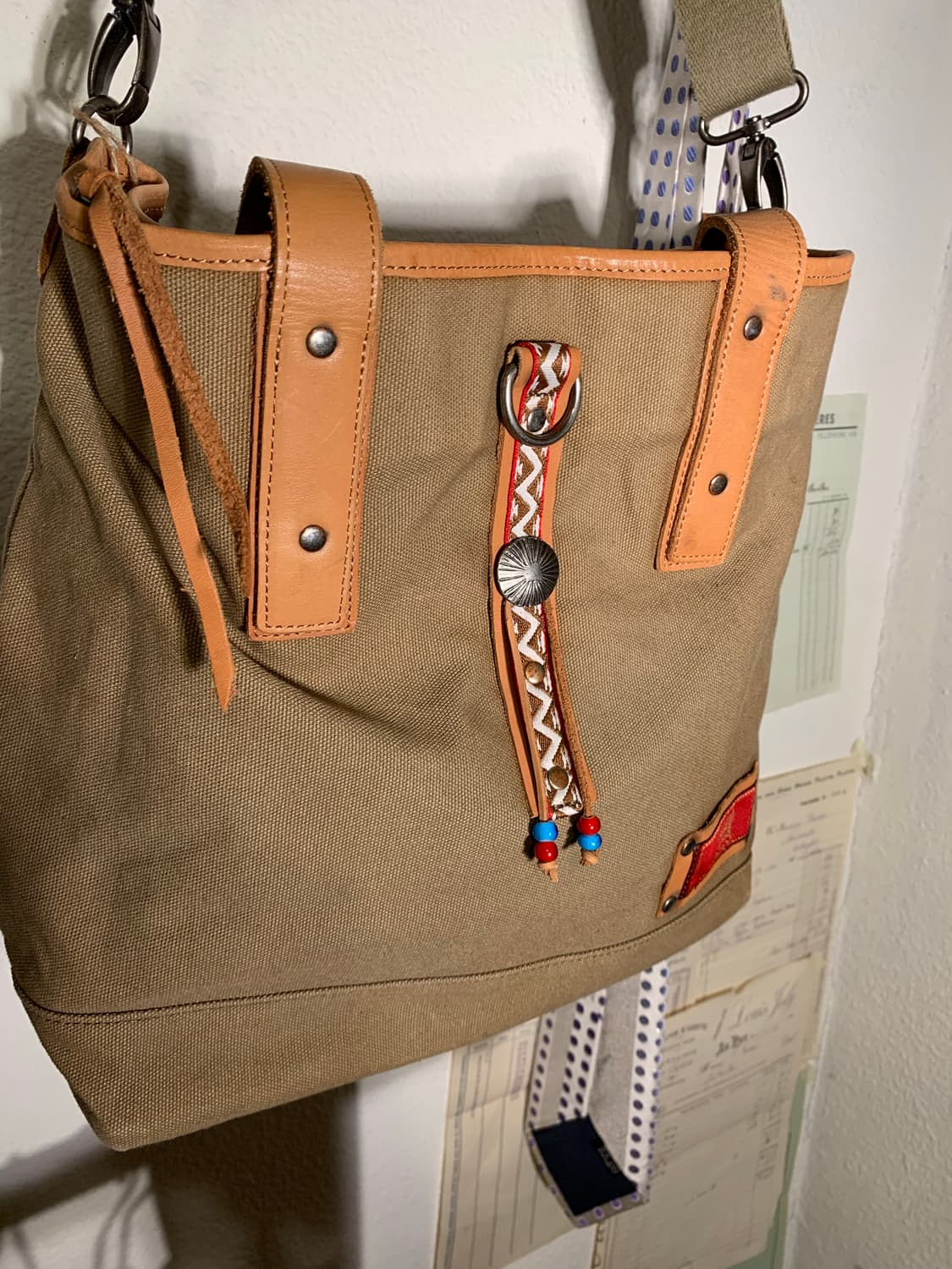 인디언 모터사이클 콘초 비즈 숄더백 상품이미지1