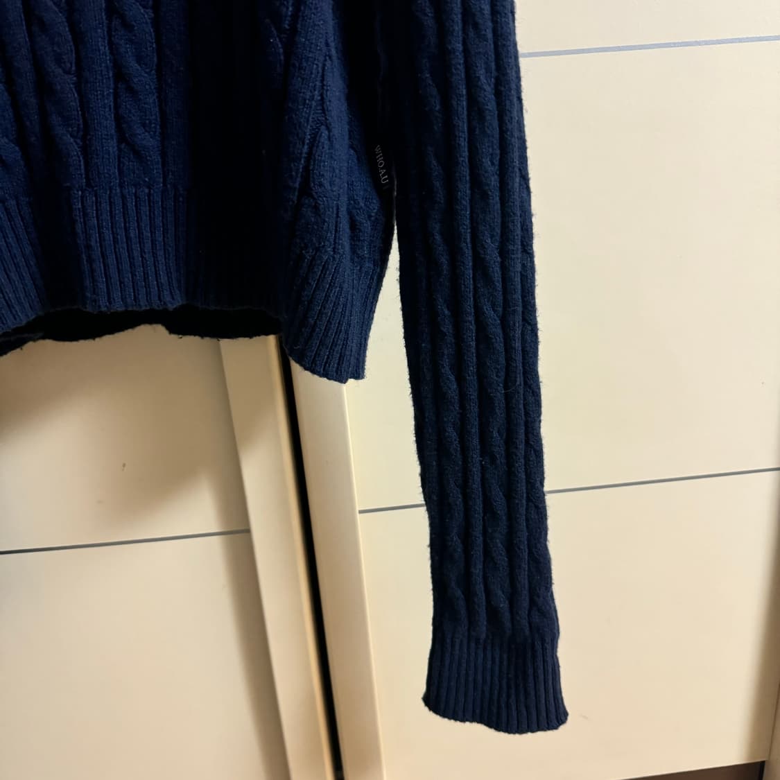 후아유 케이블 크롭 니트 S 상품이미지2