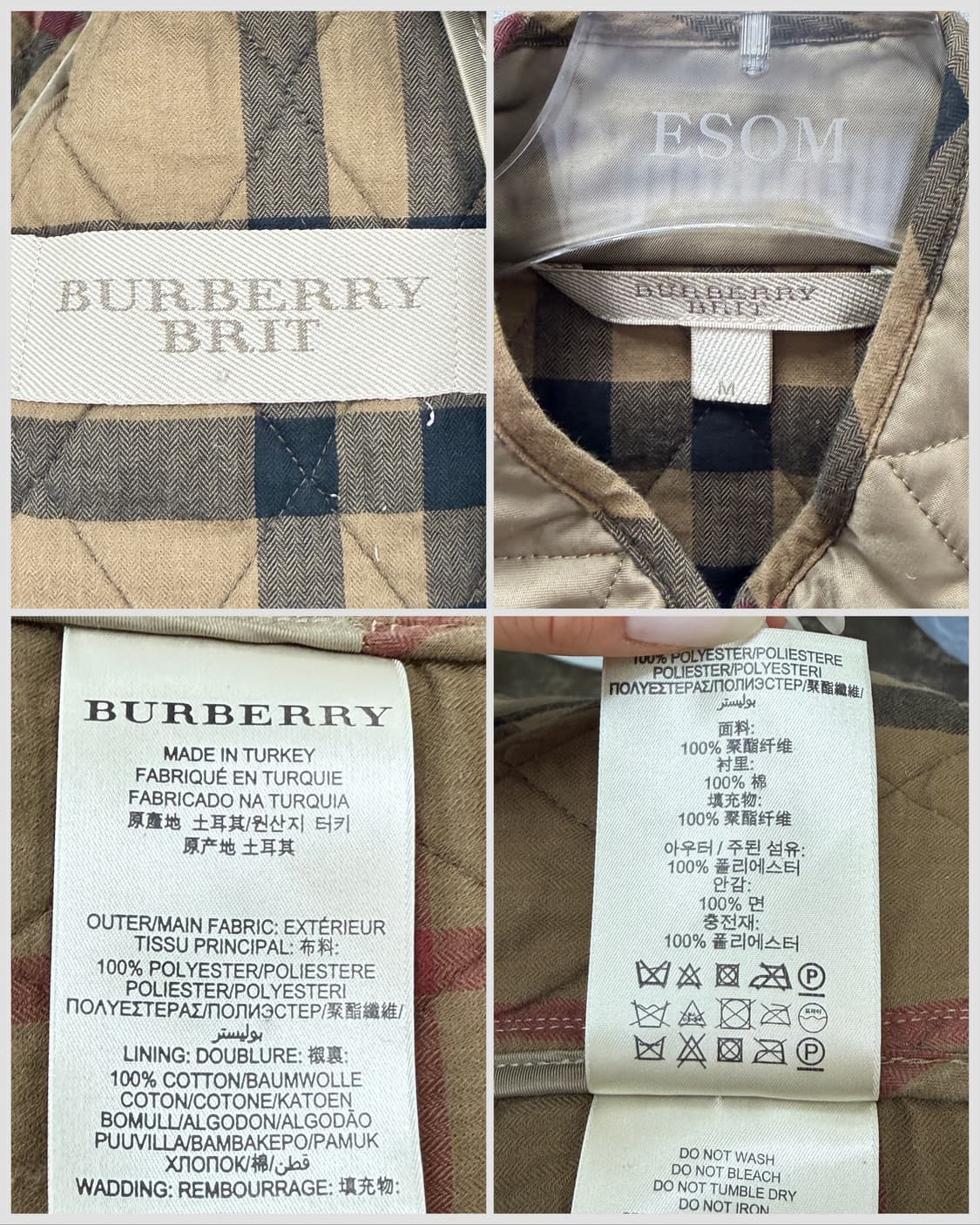 버버리 브릿 다이아몬드 퀼팅 자켓 상품이미지7