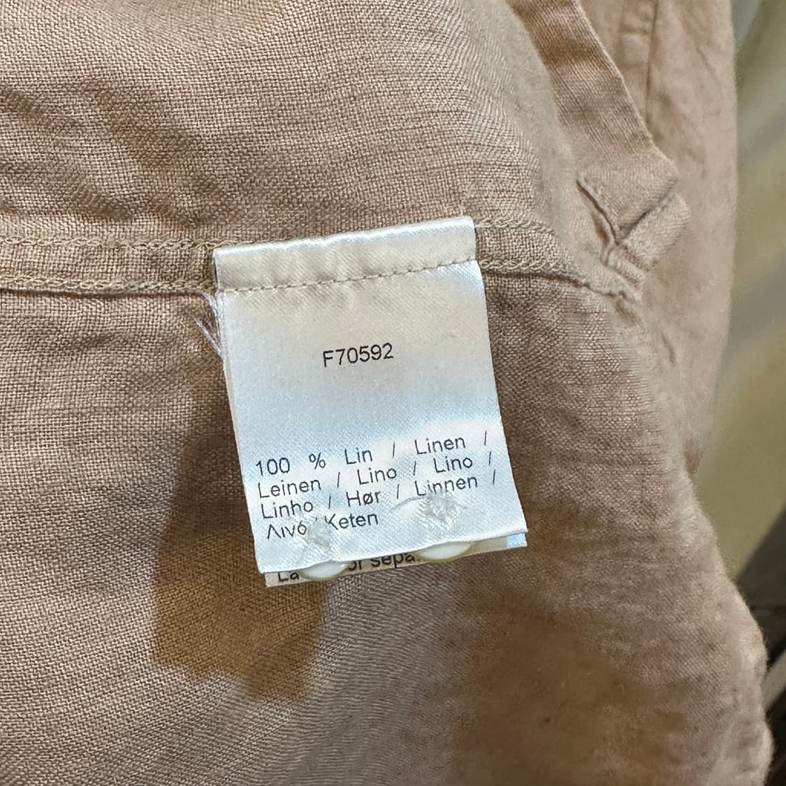 라코스테 린넨 셔츠 반팔 M 상품이미지3