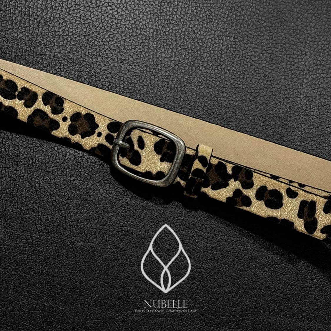 🌗 Leopard hair belt / 호피 송치털 베이직 벨트 상품이미지1