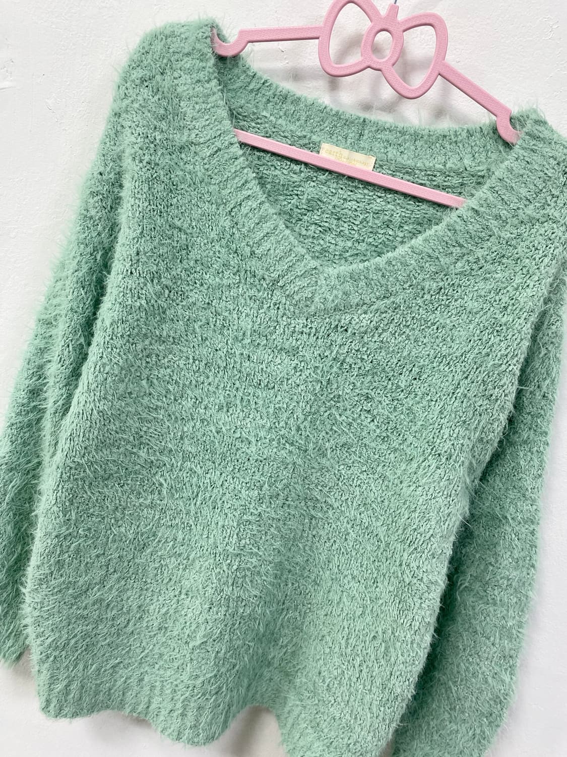 [EARTH MUSIC] 얼스뮤직 에메랄드 민트 폭닥 니트 상품이미지6