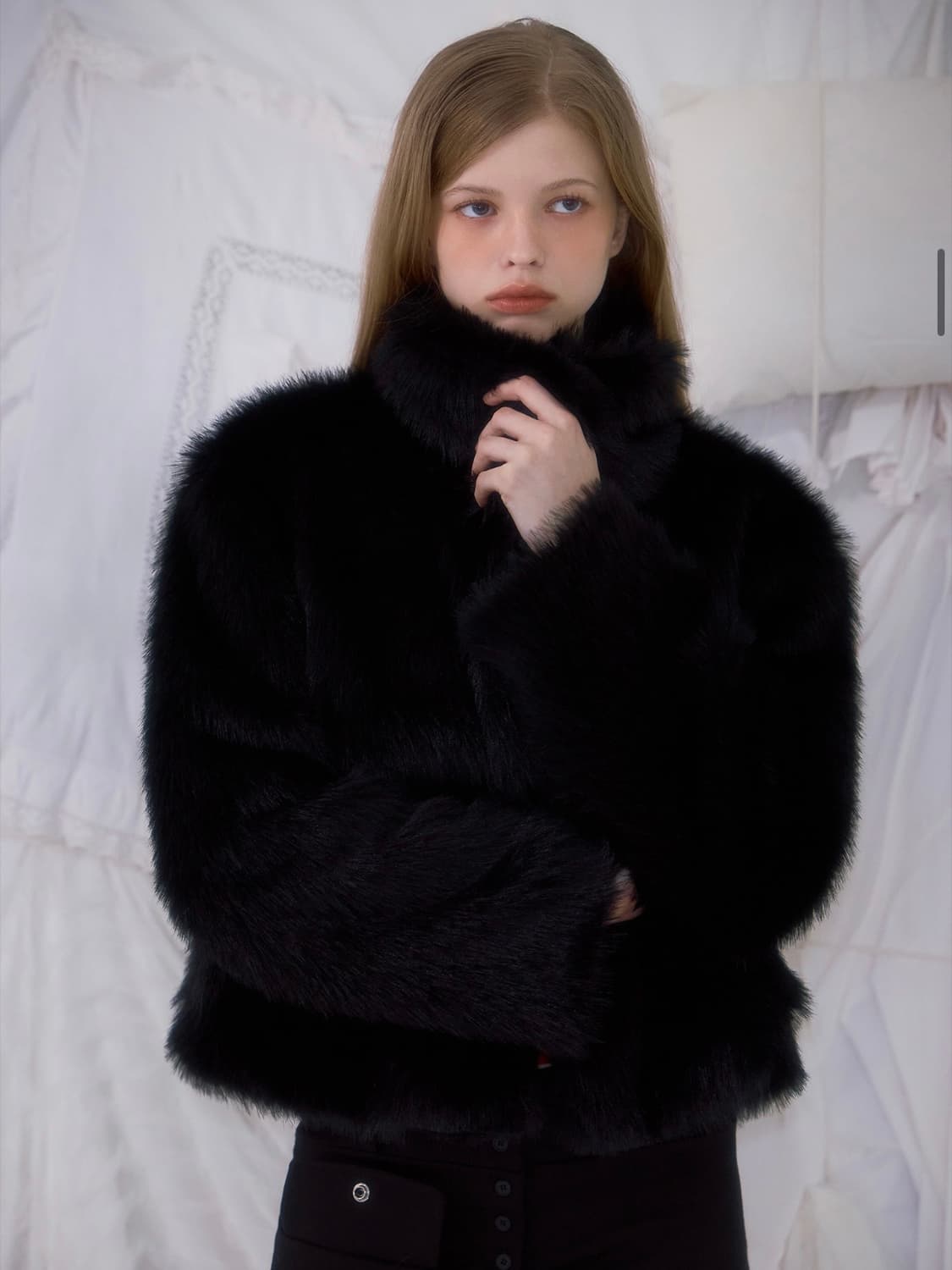 로제프란츠 퍼자켓 블랙 상품이미지1