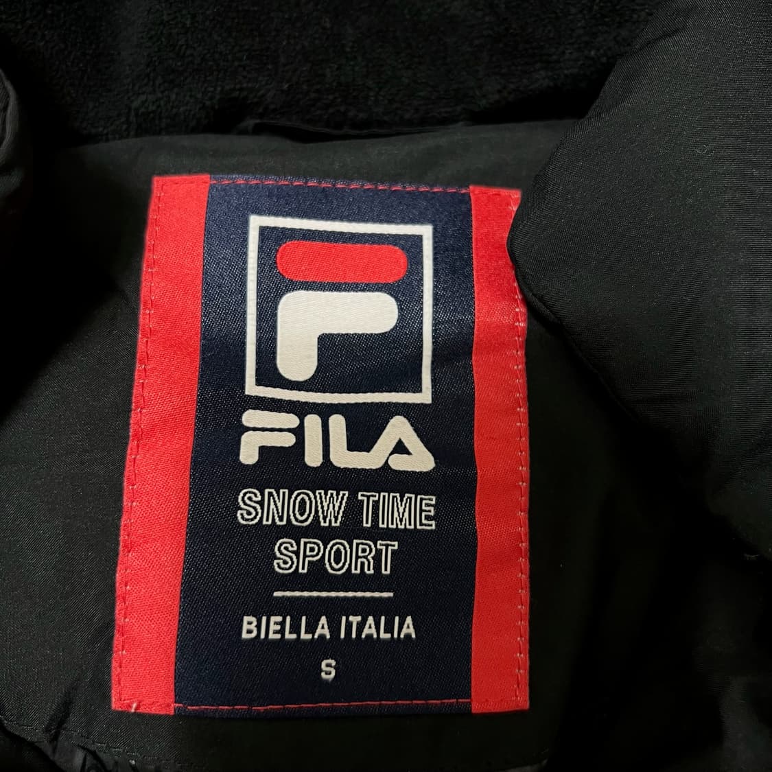 휠라 빅로고 구스다운 후드 롱패딩 S/90  상품이미지5