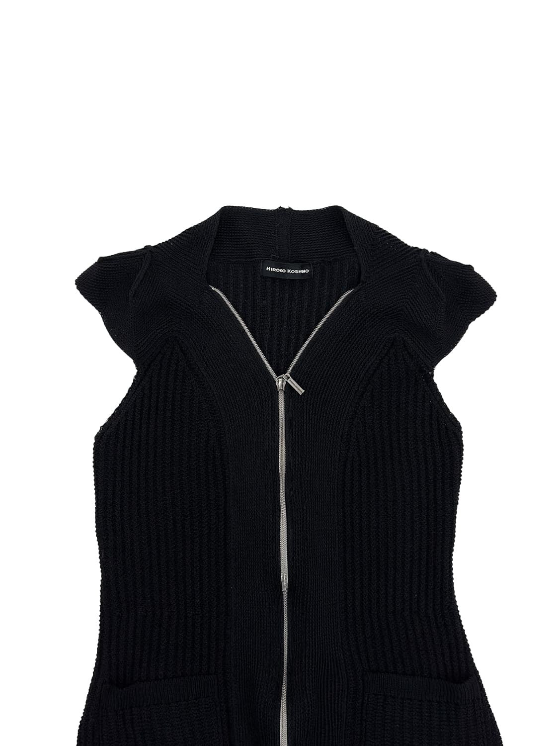 Hiroko Koshino Zip-Up  Knit Vest/ 38 상품이미지5