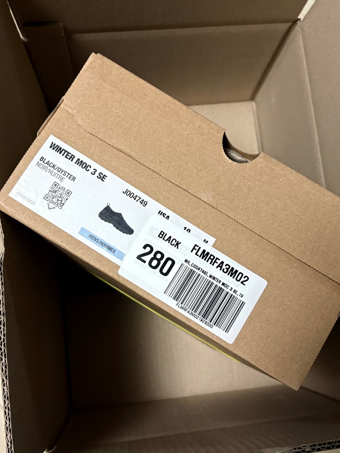 새상품) 머렐 윈터목3 SE 블랙 오이스터 280사이즈 상품이미지4