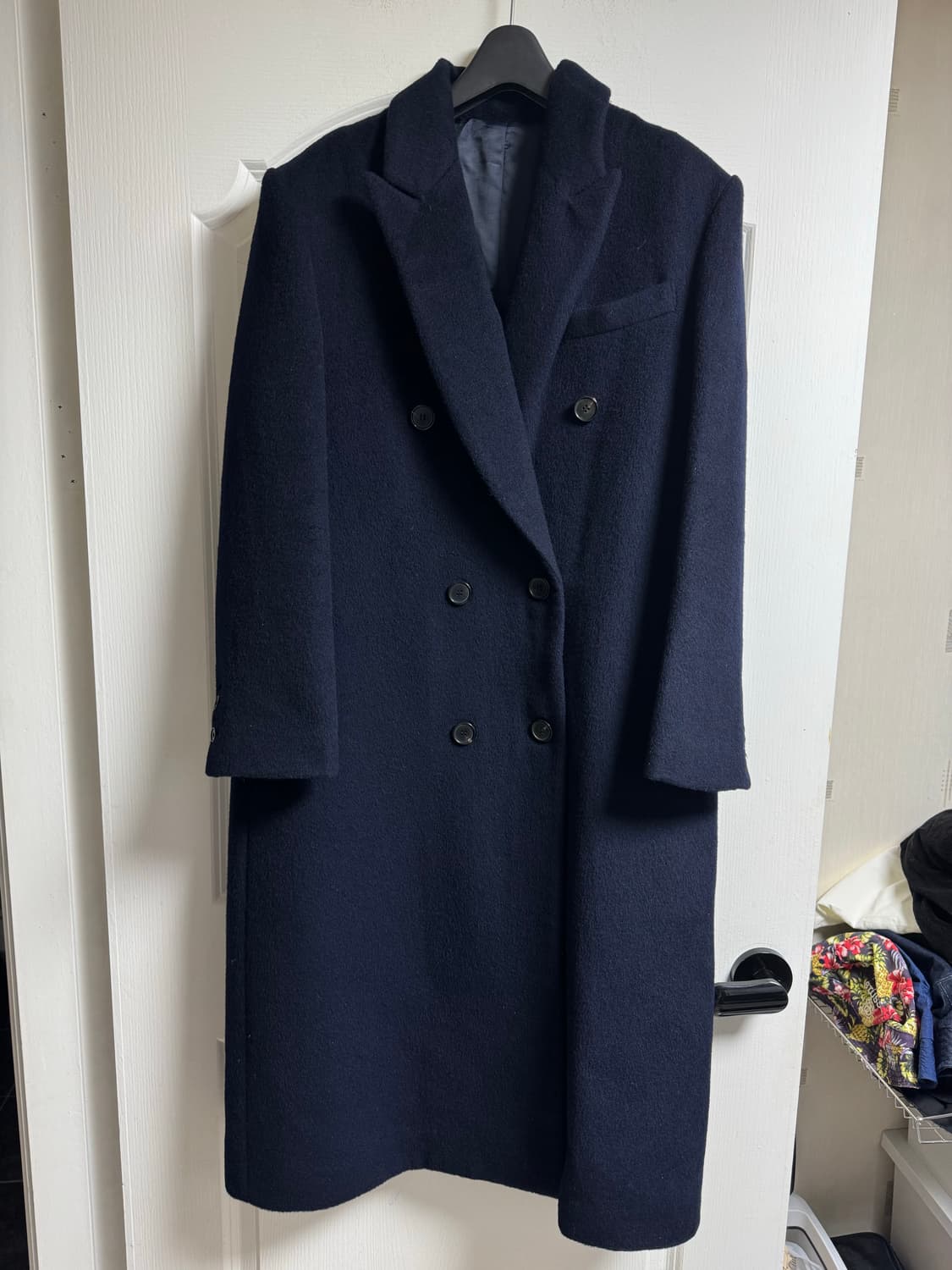 리파인드902  Cashmere 2-way 더블코트 네이비m 상품이미지7