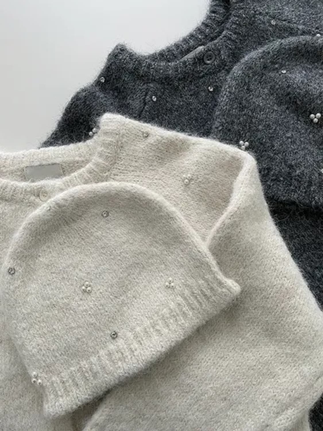 진주가디건+비니 set 상품이미지3