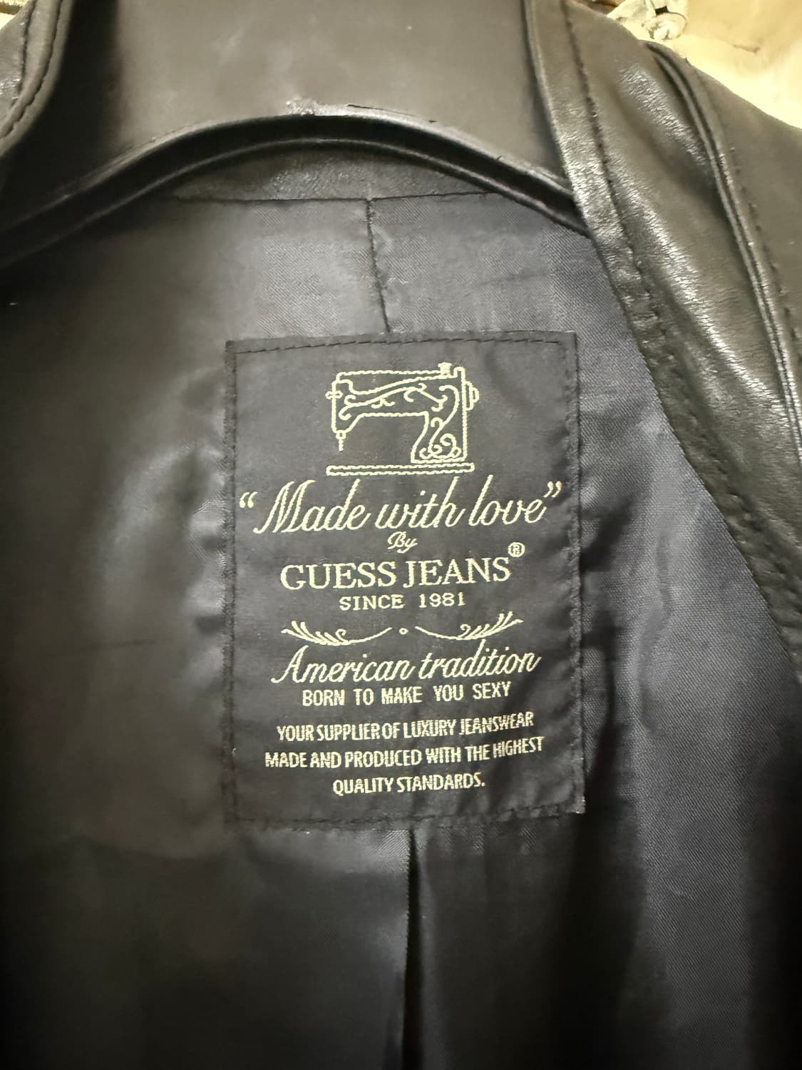 Guess lambskin leather jacket 상품이미지4