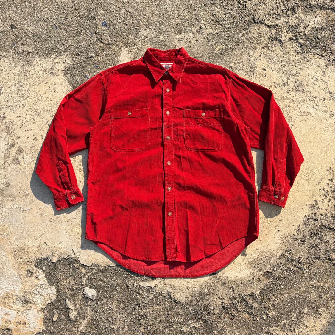 90s 버드와이저 빈티지 코듀로이 셔츠 M 상품이미지1