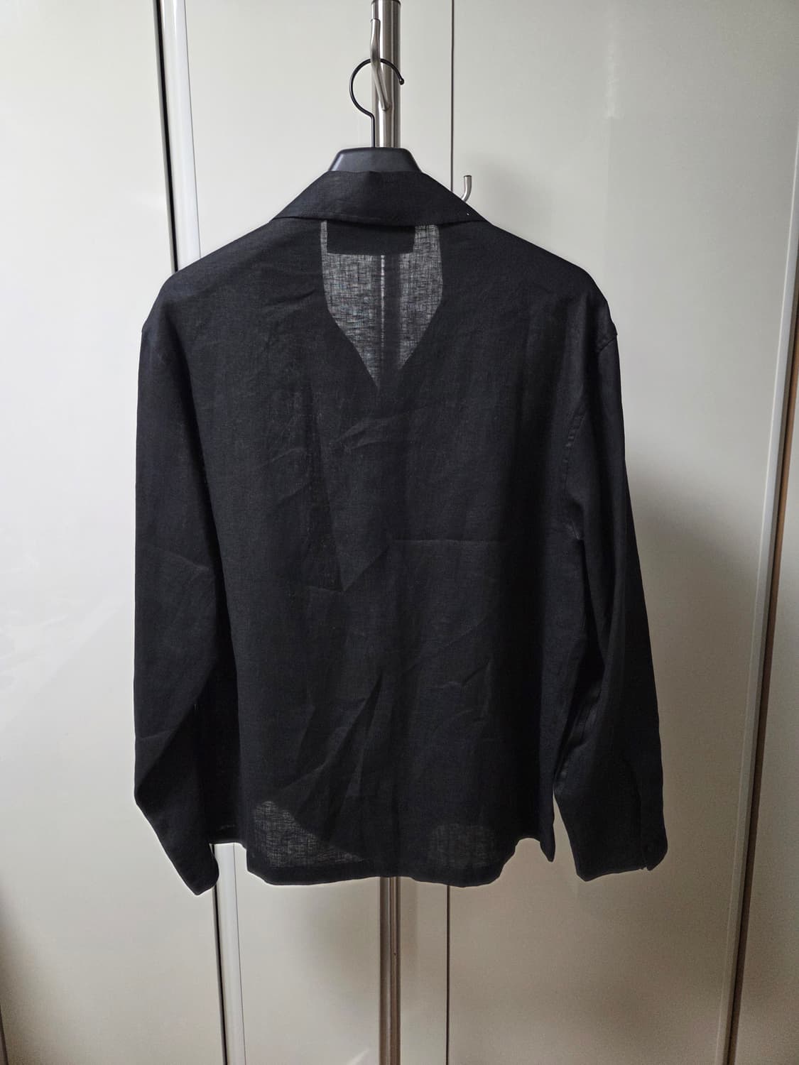 자라 ZARA 블랙 린넨 셔츠 상품이미지4