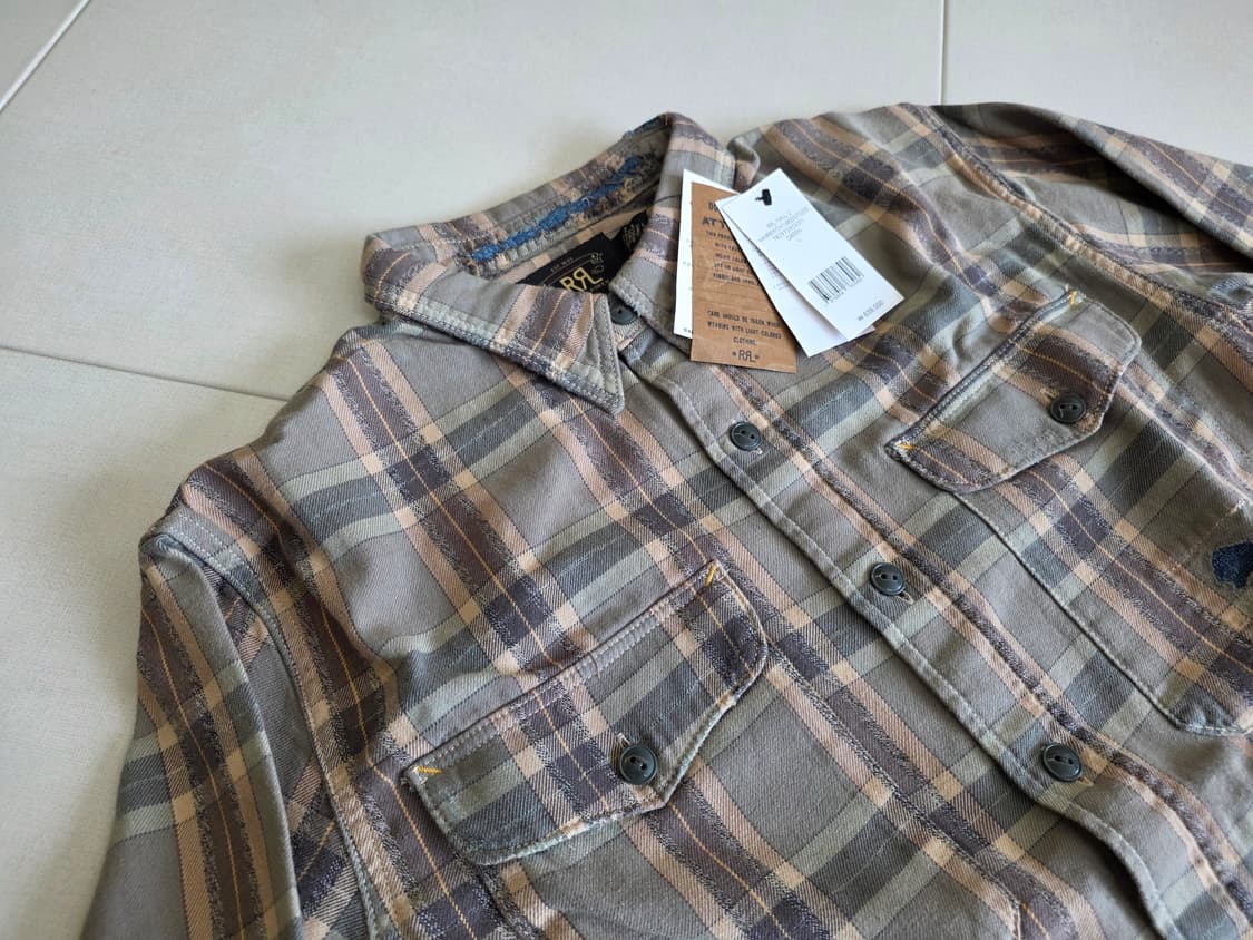 RRL 리페어 프래드 트윌 워크셔츠 상품이미지7