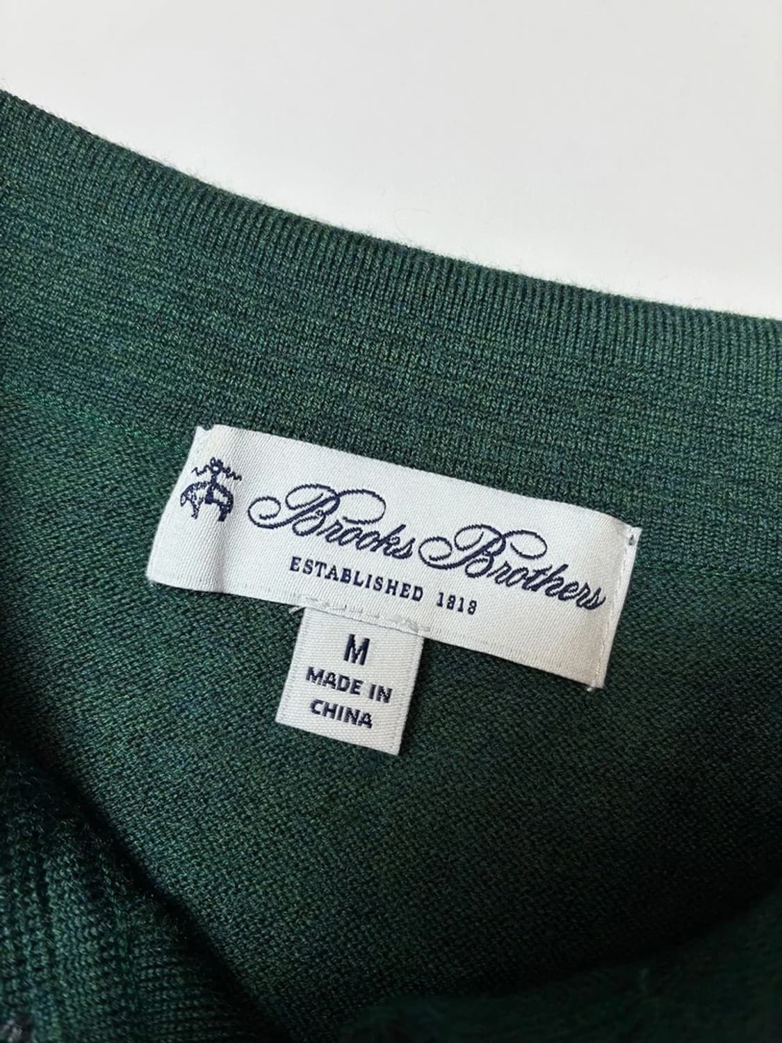 브룩스브라더스 자수 로고 울 니트 카라 롱슬리브 PN8512 상품이미지6