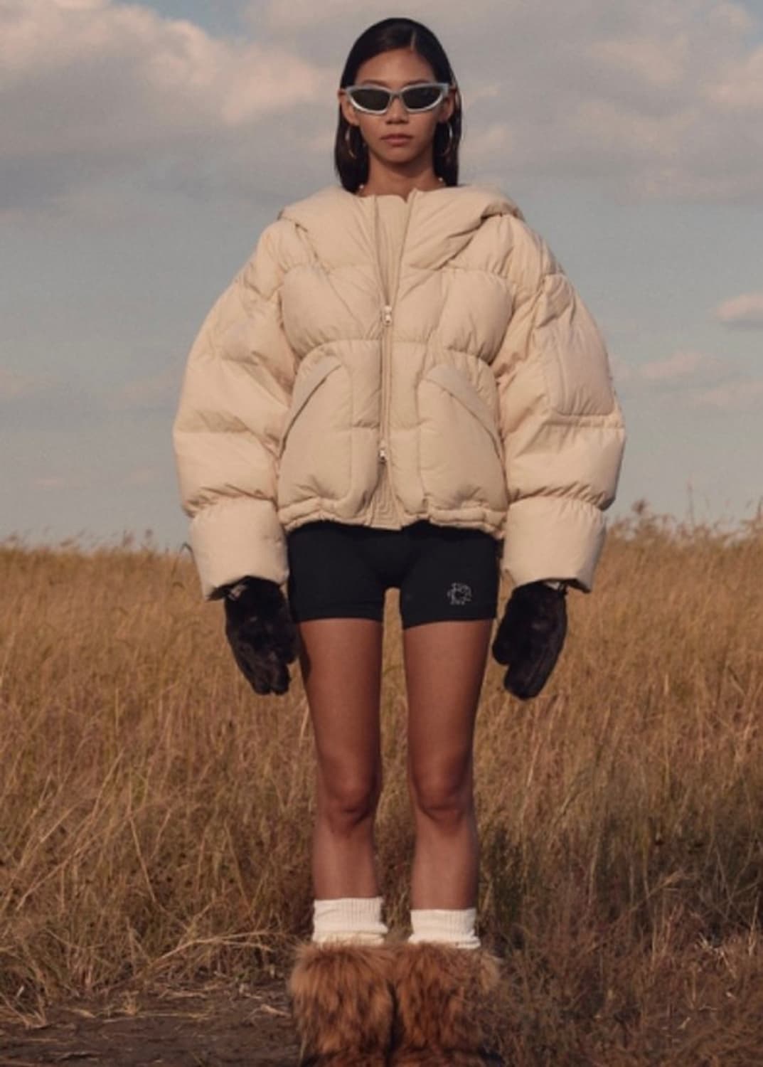 에즈이프캘리 아이보리 베이지 패딩 상품이미지1